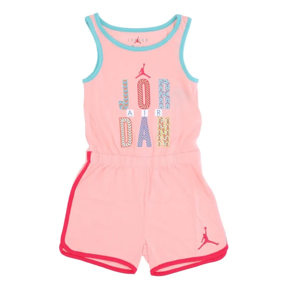 Romper Jumpsuit Bez Rękawów z Okrągłym Dekoltem