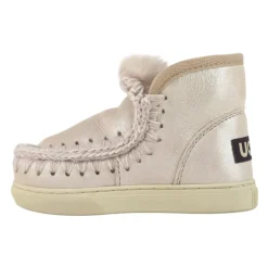 Różowe Lurex Dziecięce Slip-On Sneakers