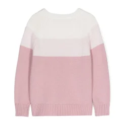 Różowo-Beżowy Sweter