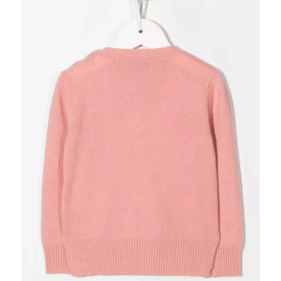 Różowy Sweter z Logo 0-3 Lat