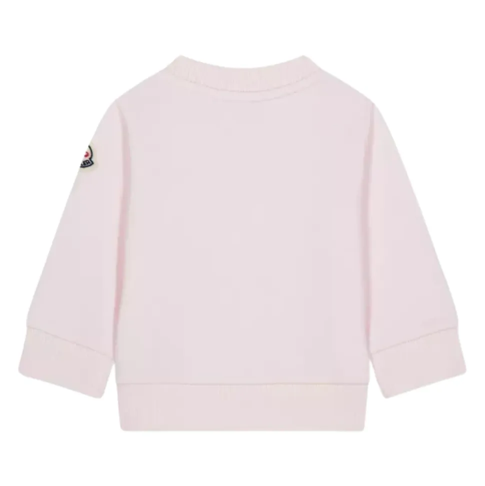 Różowy Sweter z Nadrukiem Logo