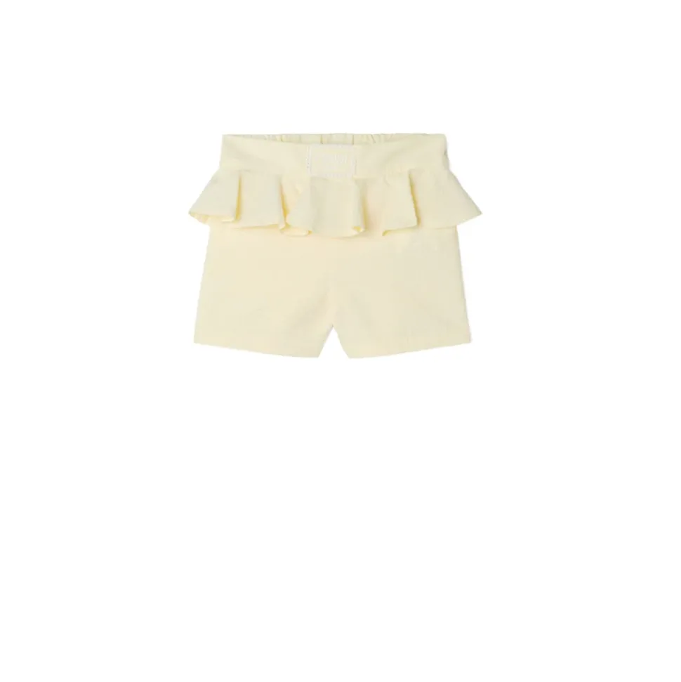Ruffled Cotton Shorts