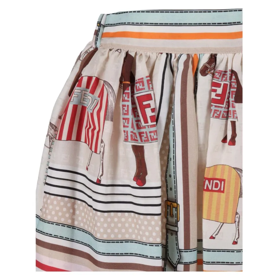 Satynowa spódnica Horse