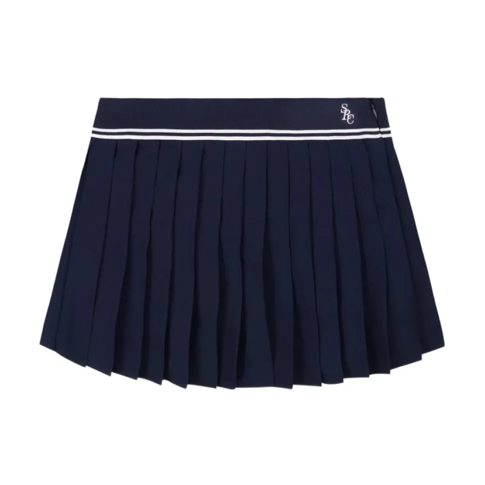Serif Logo Pleated Skirt