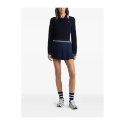 Serif Logo Pleated Skirt