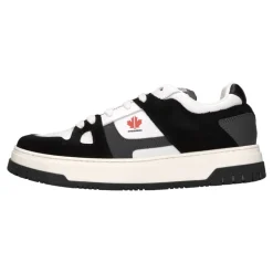 Skórzane sneakersy z zamszem