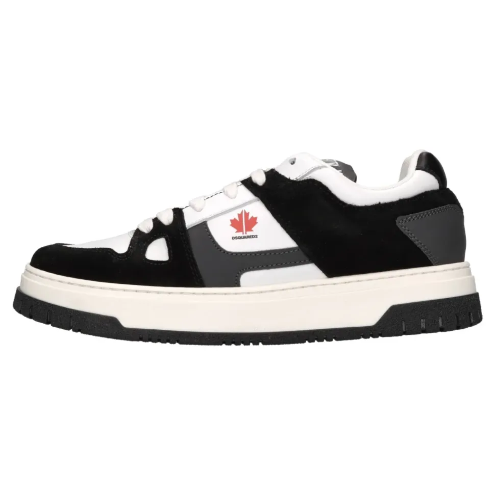 Skórzane sneakersy z zamszem