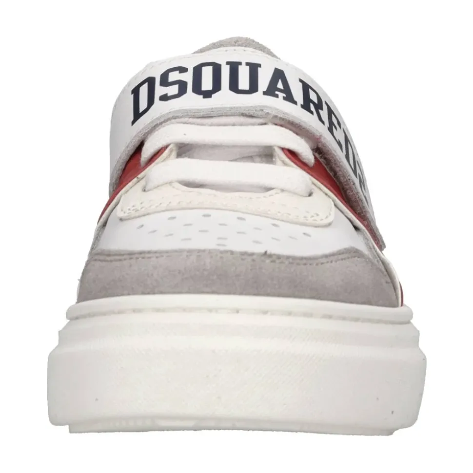 Skórzane sneakersy z zamszem