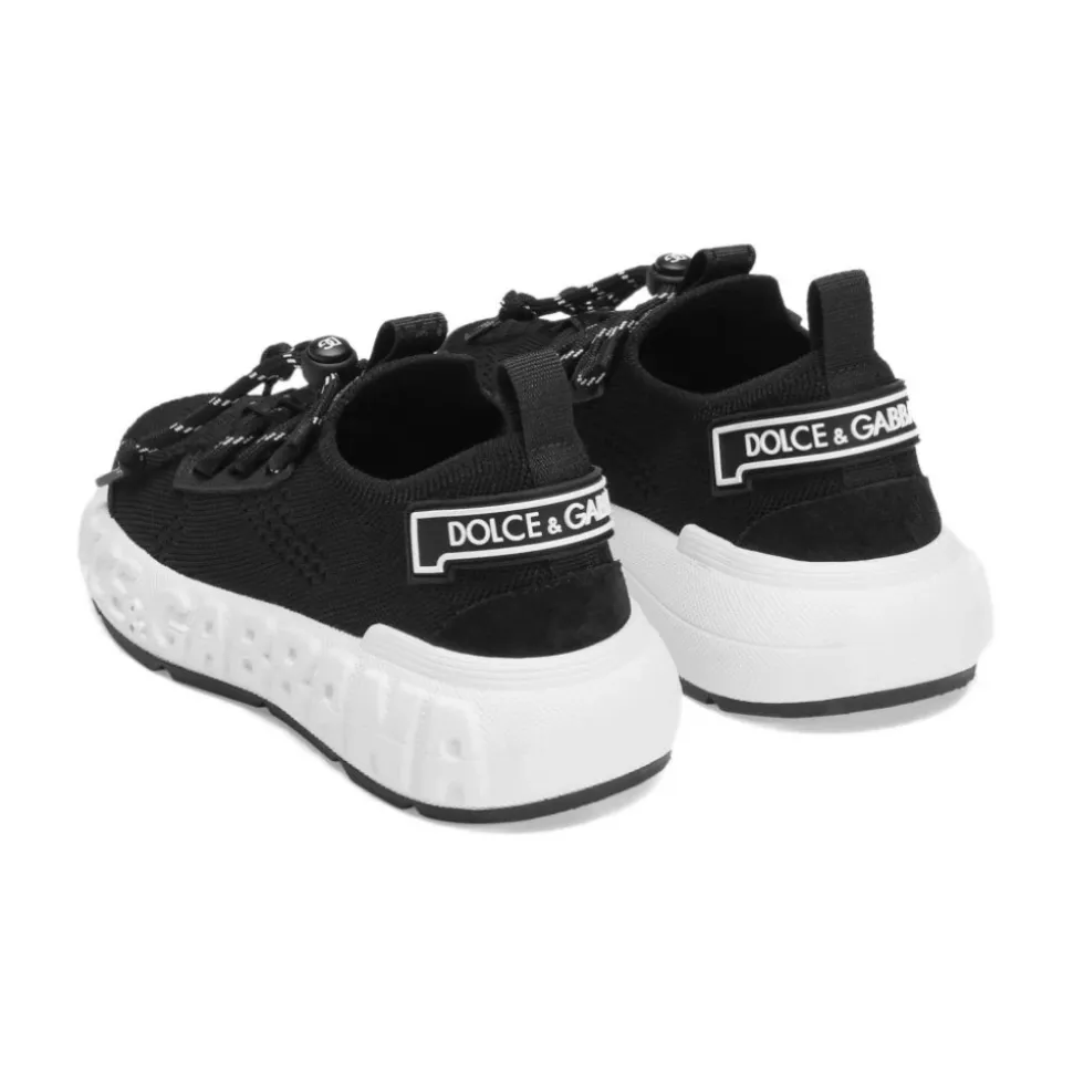 Sneakersy z dżerseju i dzielonej skóry cielęcej