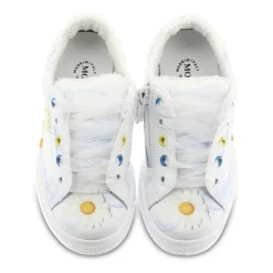 Sneakersy ze skóry z nadrukiem