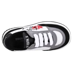 Sneakersy z zamszu i materiału