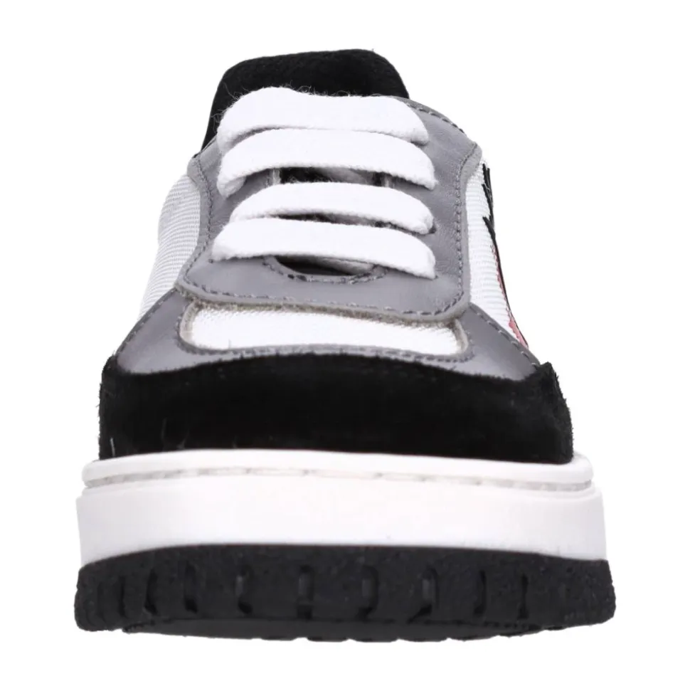Sneakersy z zamszu i materiału