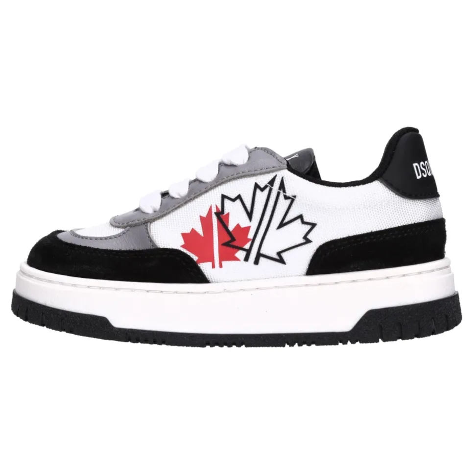 Sneakersy z zamszu i materiału