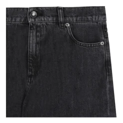 Spodnie Jeansowe Cargo z 5 Kieszeniami i Metką Logo