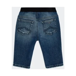 Spodnie z elastycznym pasem z logo Jacquard