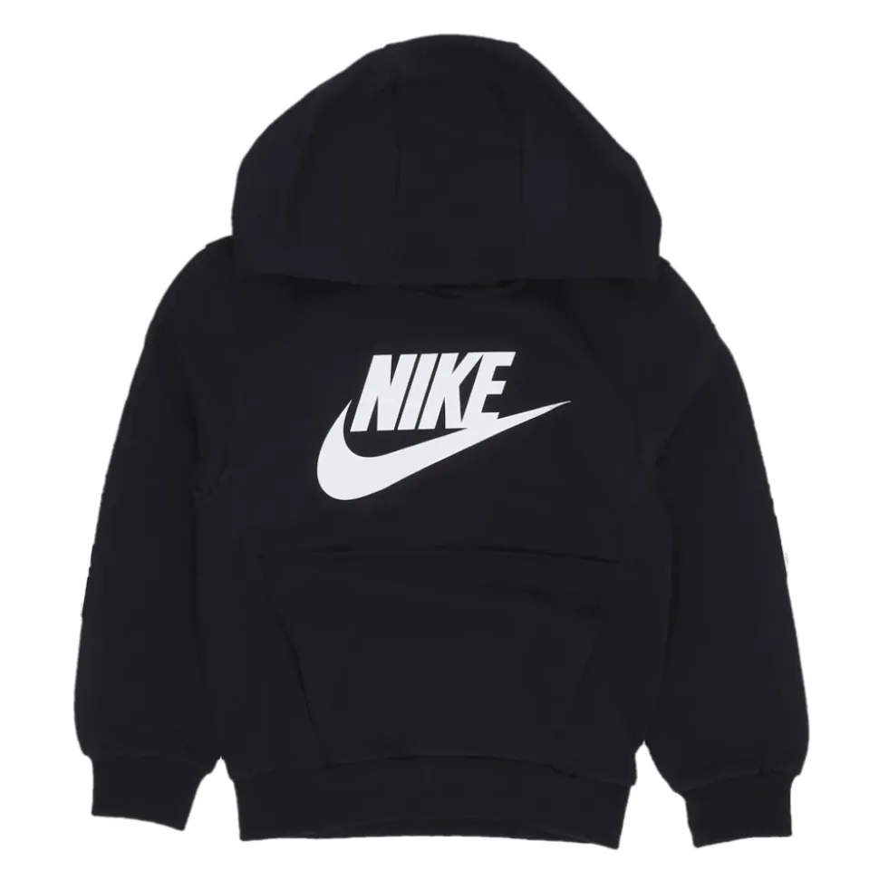 Sportswear Club Fleece Hoodie Czarno-Biały