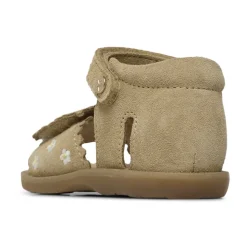 Suede sandals with daisies MAYA EMBR