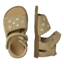Suede sandals with daisies MAYA EMBR