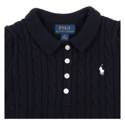 Sukienka Polo z Dzianiny Kablowej