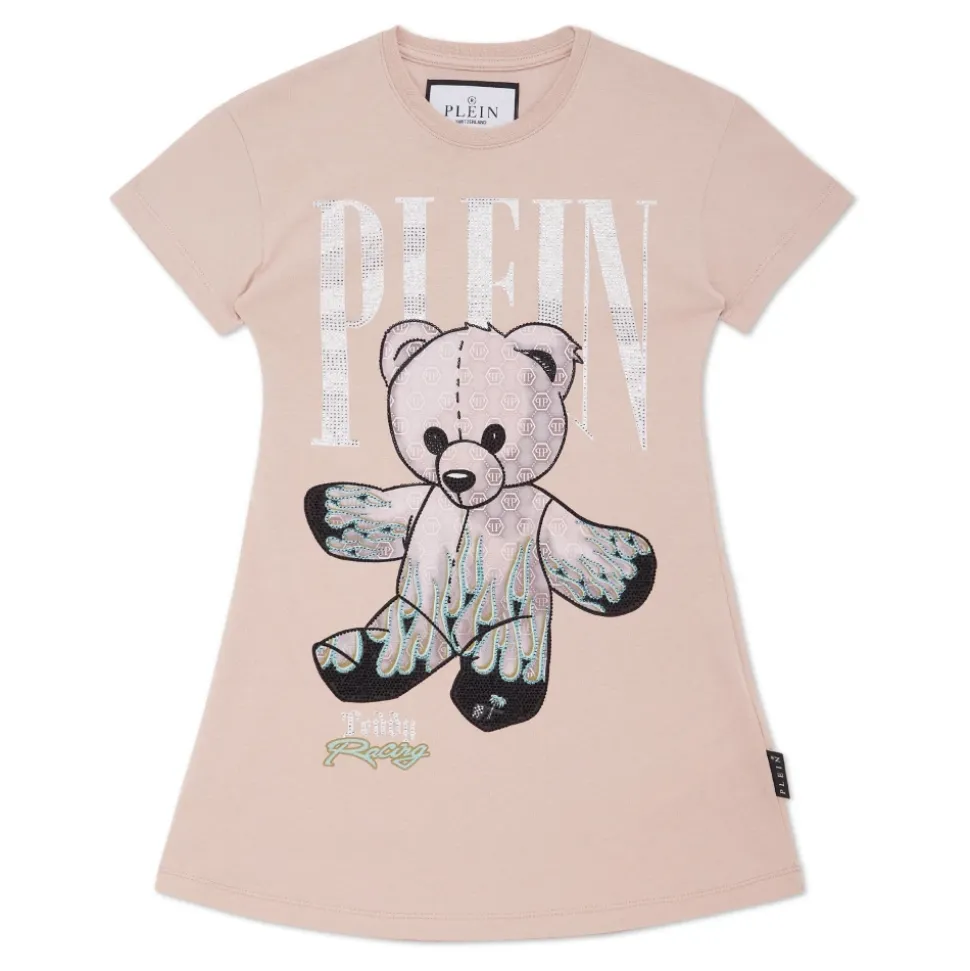 Sukienka T-shirtowa z Dżerseju Krótka Teddy Bear