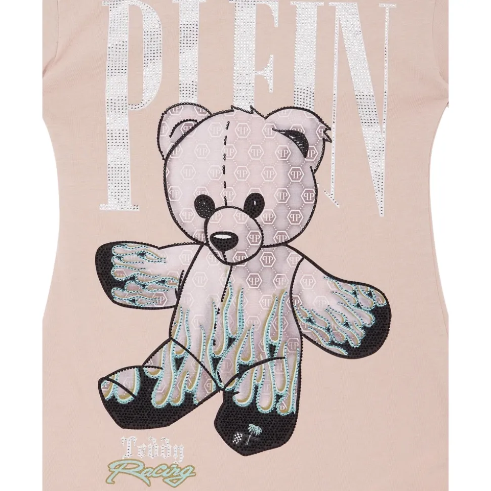 Sukienka T-shirtowa z Dżerseju Krótka Teddy Bear