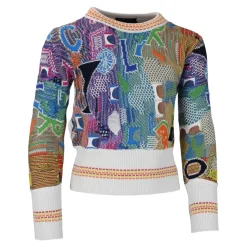 Sweter Allover ze Wzorem