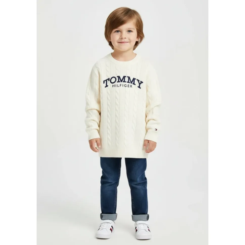 Sweter Crewneck z wytłoczonym logo