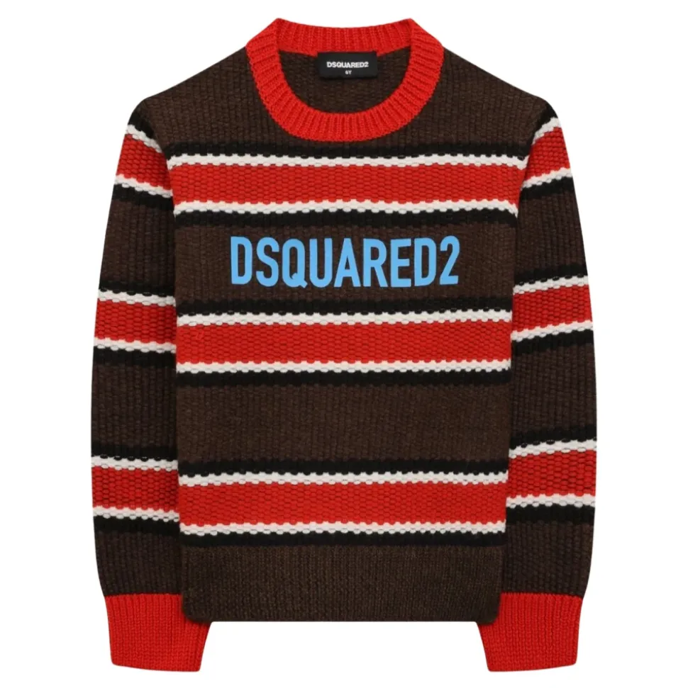 Sweter dziergany w paski