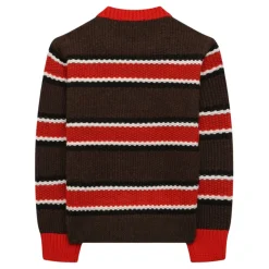 Sweter dziergany w paski
