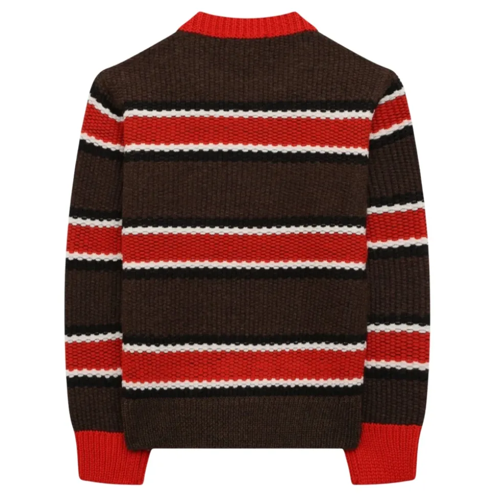 Sweter dziergany w paski