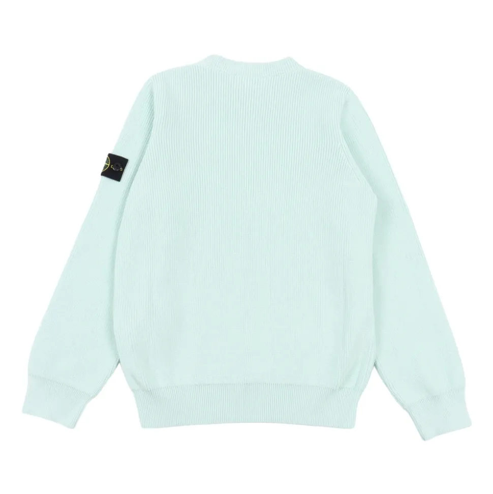 Sweter Prążkowany z Naszywką Logo