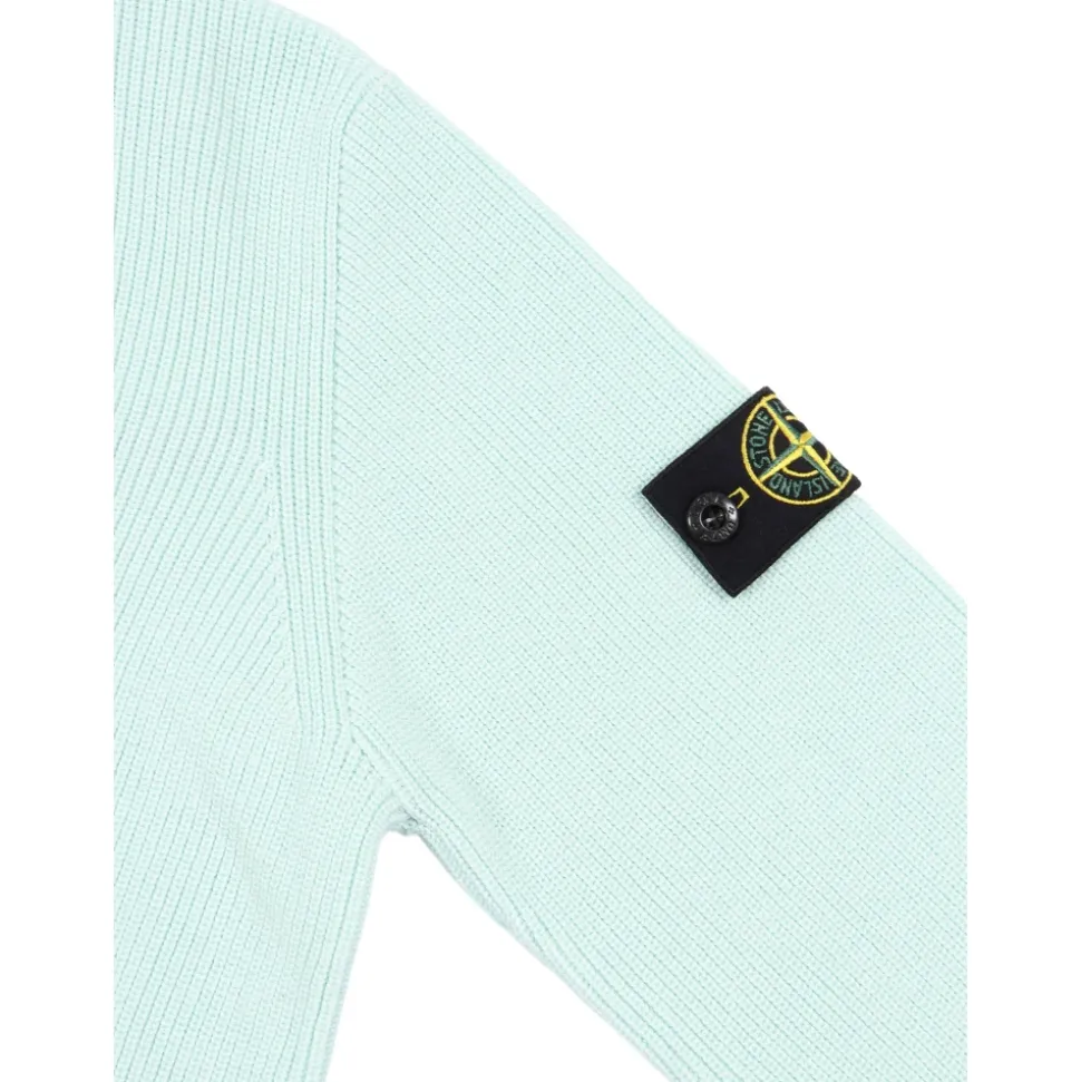 Sweter Prążkowany z Naszywką Logo