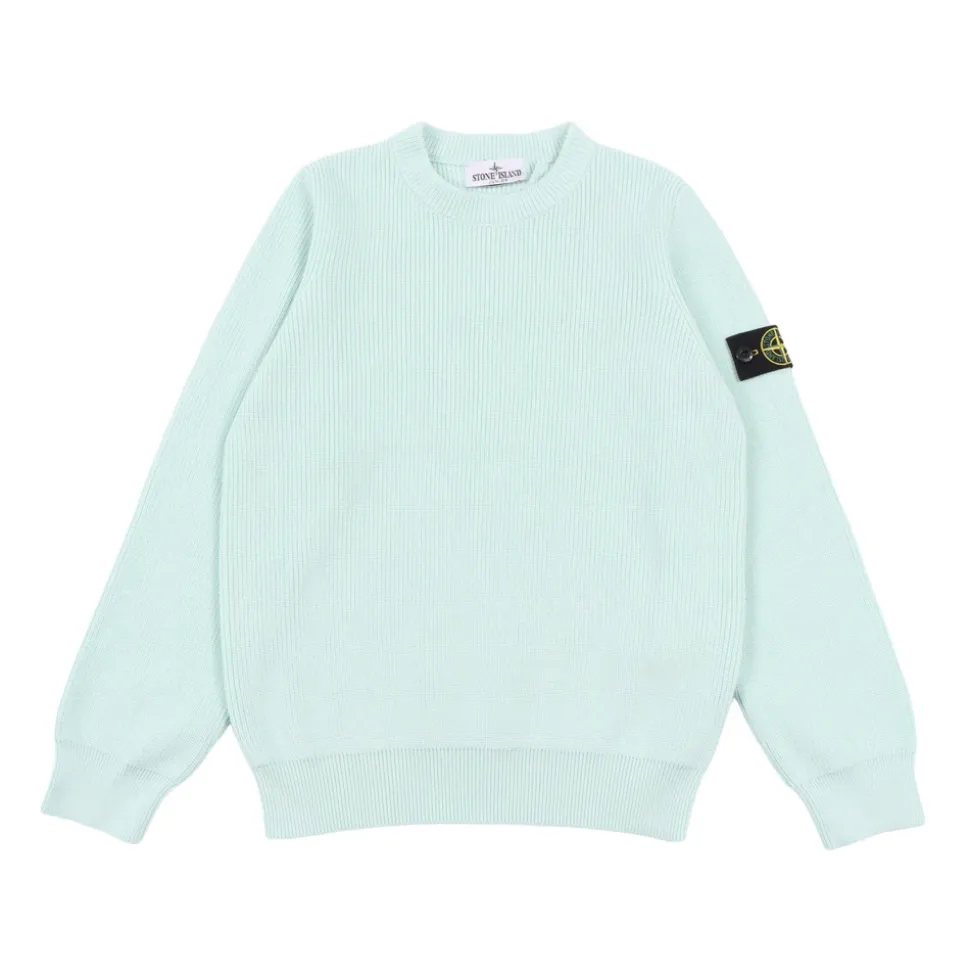 Sweter Prążkowany z Naszywką Logo