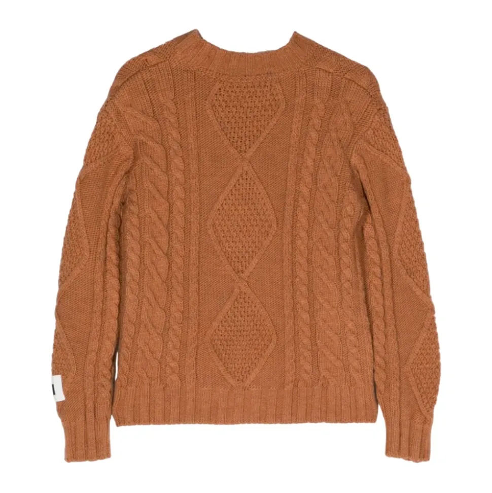 Sweter z dzianiny kablowej