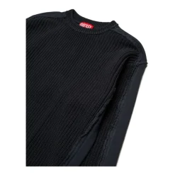 Sweter z dzianiny polarowej z efektem używanego