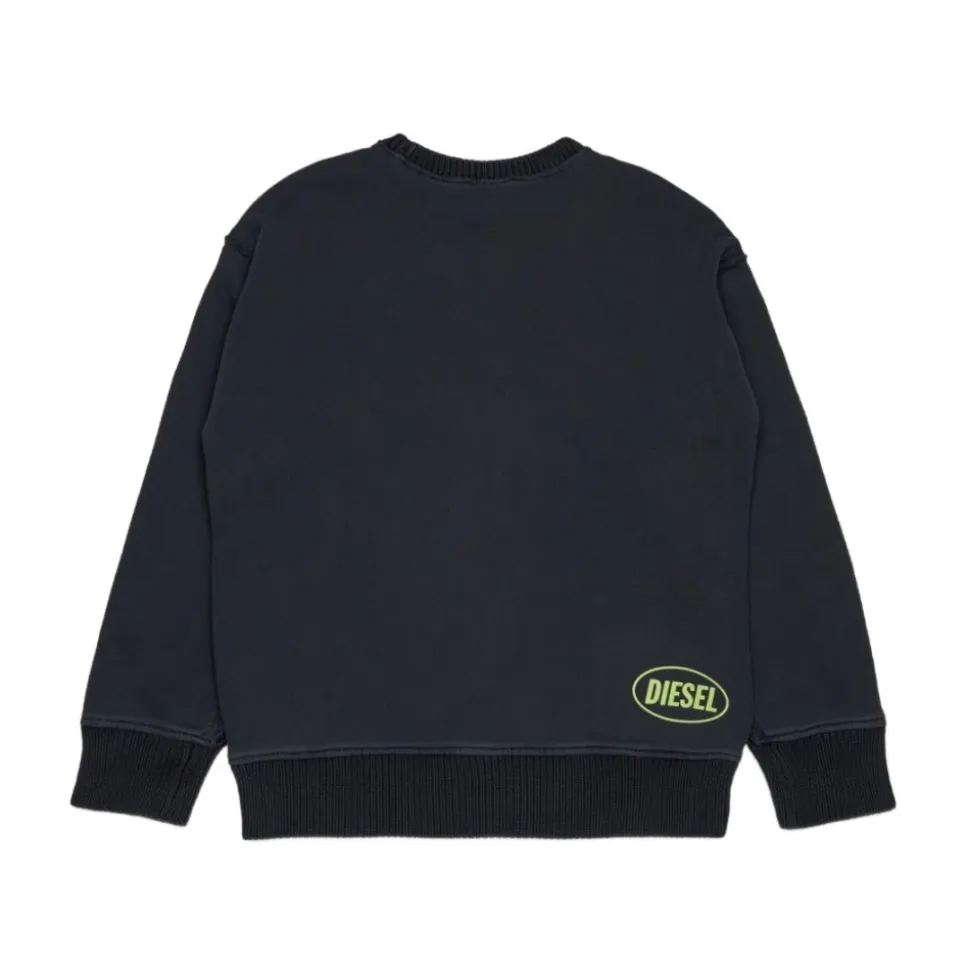 Sweter z dzianiny polarowej z efektem używanego