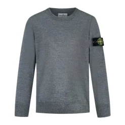 Sweter z żebrowanym dekoltem