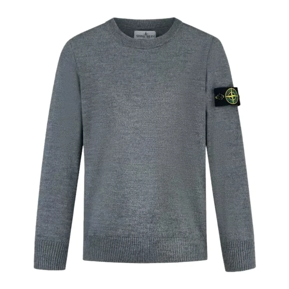 Sweter z żebrowanym dekoltem
