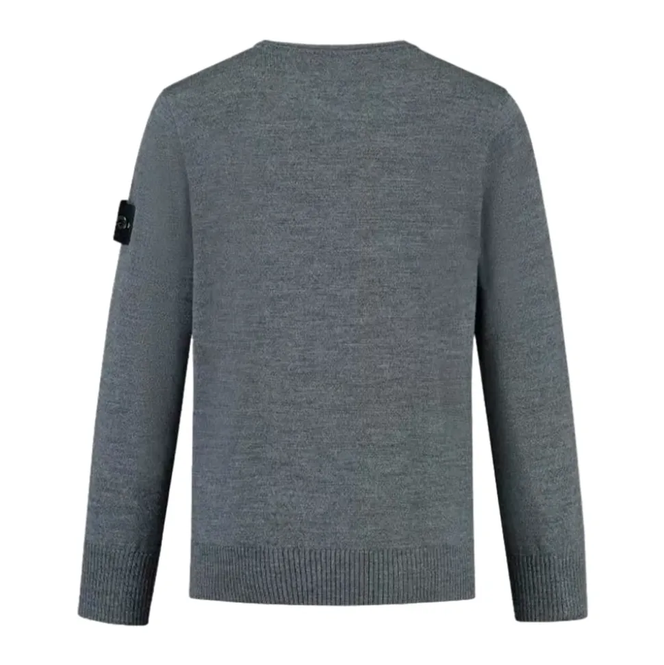 Sweter z żebrowanym dekoltem