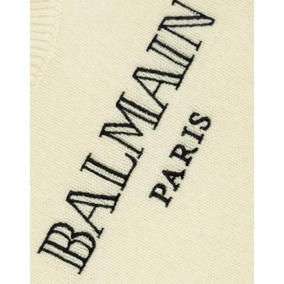 Sweter z haftowanym logo vintage