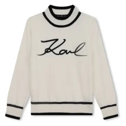 Sweter z Haftowanym Podpisem