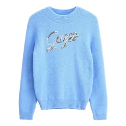 Sweter z Logo i Futrem