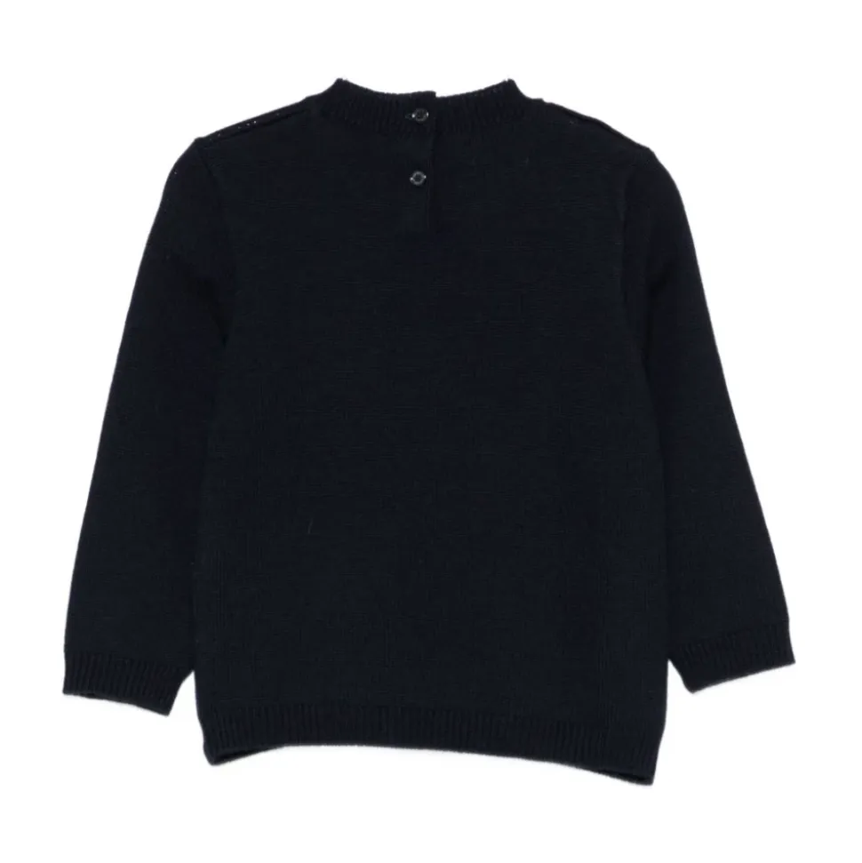 Sweter z Logo Ozdobiony Guzikami