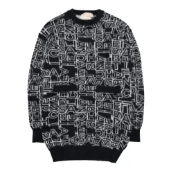 Sweter z Monogramem i Lamówkami