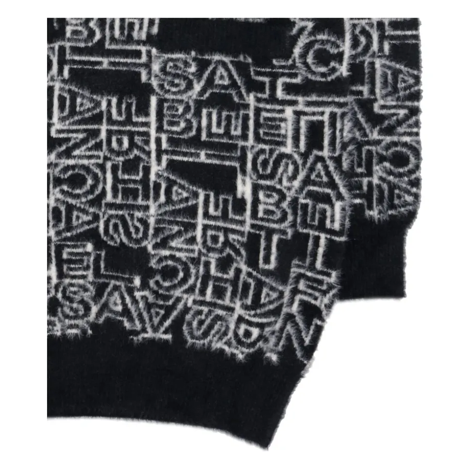 Sweter z Monogramem i Lamówkami