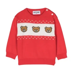 Sweter z Okrągłym Dekoltem i Długim Rękawem