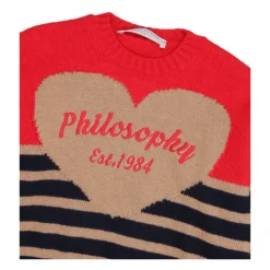 Sweter z okrągłym dekoltem i logo