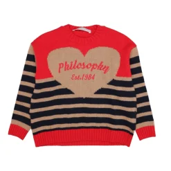 Sweter z okrągłym dekoltem i logo