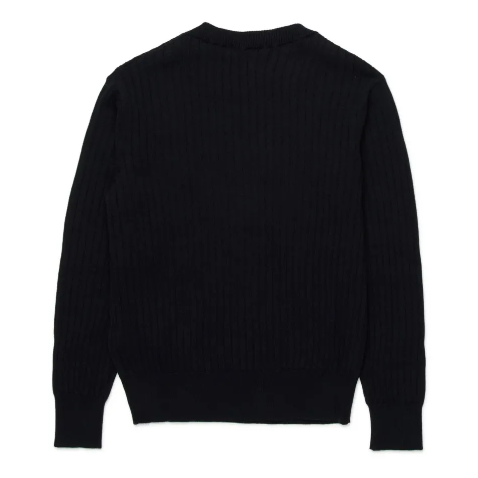 Sweter z Okrągłym Dekoltem ze Ściągaczami