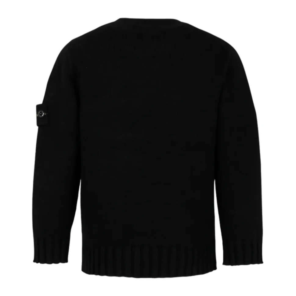 Sweter z Prążkowanym Dekoltem